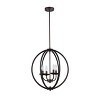 Chloe Lighting Osbert Industrial-Style 4 Light Rubbed Bronze Ceiling Pendant 18" Wide - 2 of 2