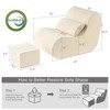 Itopfox High-Density Foam Bean Bag Chair with Ottoman, Cozy Sofa Chair with Waist Support for Living Room, Bedroom, Beige - 2 of 4