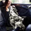 Cozy Samoyed Dog Pattern Flannel Car Blanket, All Season Pet Nap Throw for Vehicle Interior Accessories, Christmas Gift. - 4 of 4