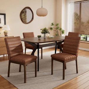 5-Piece Dining Set with Kitchen Table and 4 Upholstered Chairs - 1 of 4