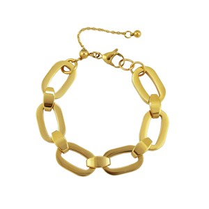 Slate by Rebl Fancy Link Chain Bracelet 18K Gold Plated Stainless Steel - 1 of 3