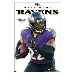 Trends International NFL Baltimore Ravens - Derrick Henry Feature Series 25 Framed Wall Poster Prints - 1 of 4
