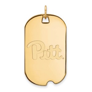 Black Bow Jewelry 14k Yellow Gold Pittsburgh Panthers NCAA Large Pendant - 1 of 3