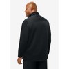 KingSize Men's Big & Tall Dot Texture Performance 1/4 Zip - 3 of 4