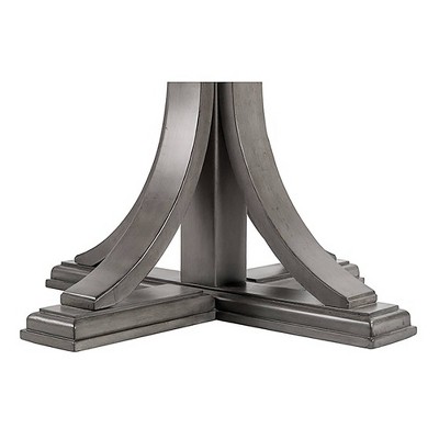 Helena Round Dark Gray Reclaimed Wood Dining Table