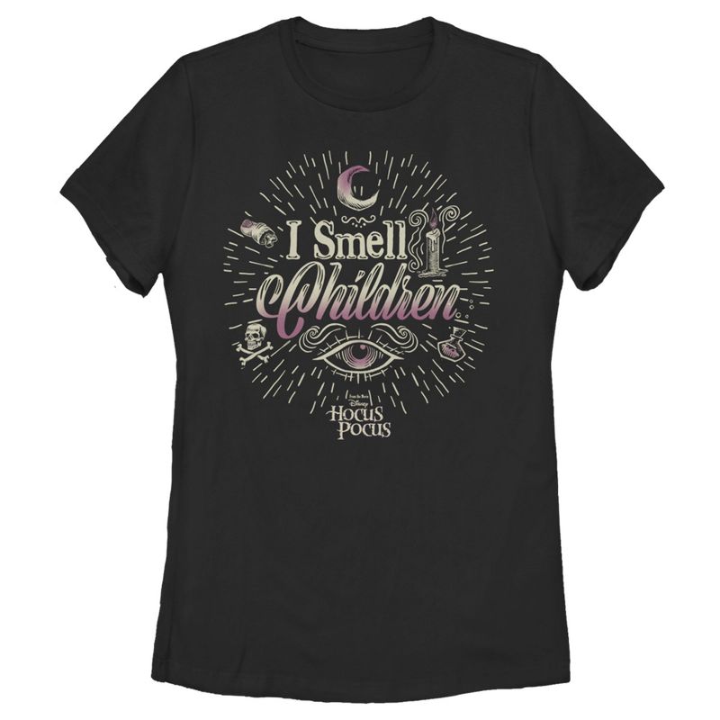 Women's Disney Hocus Pocus Witches Smell Children T-Shirt, 1 of 4