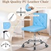 VECELO PU Leather Armless Office Chair, Adjustable Height & 360° Rolling Swivel for Home or Office - 4 of 4