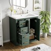 NicBex 30" Bathroom Vanities with Ceramic Sink Combo,Solid Wood&MDF Storage Cabinet for Bathroom,Chic Vanity Set,4"Faucet Hole(No Faucet) - 4 of 4