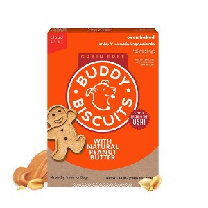 Buddy Biscuits Grain-Free Oven baked Treats with Peanut Butter Dry Dog Treats - 14oz - 1 of 4