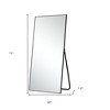 HomeRoots 71" Black Metal Framed Leaning or Hanging Full Length Mirror - 3 of 4