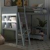 Full Size Loft Bed with L-Shaped Multi-Storage Desk, LED light and USB Charging Station - ModernLuxe - 3 of 4