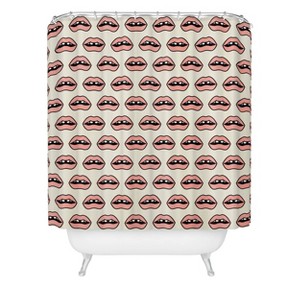 Deny Designs Wesley Bird Gap Tooth Girl Shower Curtain Beige - 1 of 3