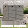 Syemin Outdoor Trash Cans 76 Gallon Outdoor Trash Can with Lid Waterproof Outdoor Garbage Can Indoor Use Trash Bin, Grey, 30.67"*16.26"*33.86" - 4 of 4