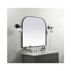 Elegant Lighting Metal Frame Arch Mirror 42x38 Inch in Black - 3 of 4