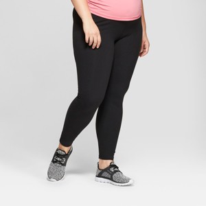 Maternity Plus Size Active Leggings with Crossover Panel - Isabel Maternity by Ingrid & Isabel Black 4X, Women