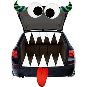 4E's Novelty Monster Trunk Huge Eye Halloween Decor Kit – Trunk or Treat Car Decorations for SUVs, Reusable Monster Theme - 1 of 4