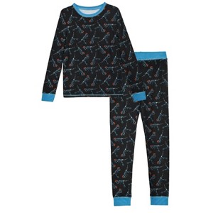 Sleep On It Boys 2-Piece Super Soft Jersey Long Sleeve Snug-Fit Pajama Set - 1 of 4