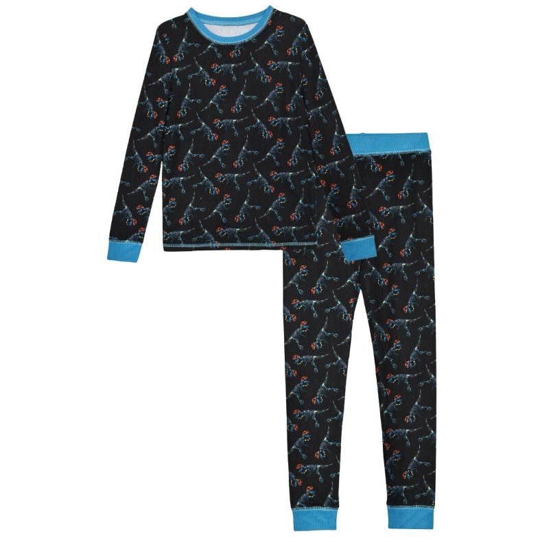 Sleep On It Boys 2-Piece Super Soft Jersey Long Sleeve Snug-Fit Pajama Set, 1 of 7