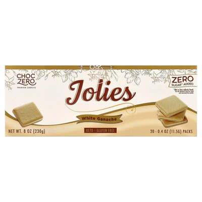 ChocZero, Premium Cookies, Jolies, White Ganache, 20 Packs, 0.4 oz