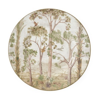 Kit Kemp by Spode 8.75" Tall Trees Salad Plate, Enchanted Forest Design, Porcelain, Dishwasher and Microwave Safe, Ideal for Appetizers, Snacks