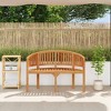 Garden Bench Natural Teak Strong Teak Wood 47.2 In Long Durable vidaXL - 3 of 4