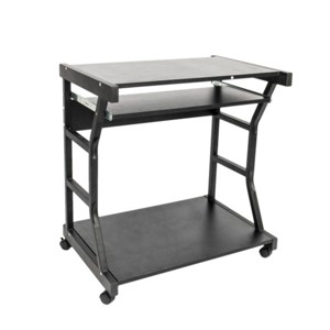 Syemin Desks Adjustable Overbed Bedside Table with Wheels Moveable Computer Desk Bedside Table with Wheels, Black, 24.8"*10.63"*29.53" - 1 of 4