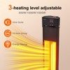 Outdoor Infrared Heaters for Patio, 1500W Portable Patio Heater, Electric 3 Heat Levels Patio Heater(500W/1000W/1500W), Remote Control & 24 Timer - 2 of 4