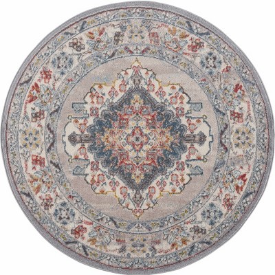 Hauteloom Round Area Rug Blue : Target