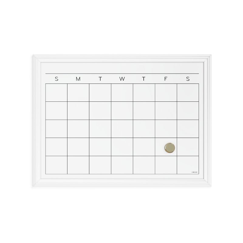 U Brands 17&#34;x23&#34; Thin D&#233;cor Frame Dry Erase Calendar White, 1 of 10