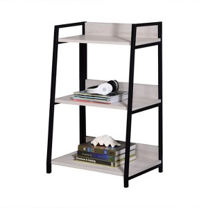 Kumasinova 3/5 Tier Ladder Bookshelf with Sturdy Metal Frame,Vertical Display Storage Shelf for Living Room & Study,Modern Freestanding Book Shelf - 1 of 4