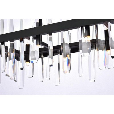 Serena Modern Black Crystal 16-Light Chandelier with Dimmable Feature