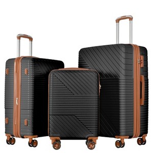 3 PCS Expandable ABS Hard Shell Luggage Set with Spinner Wheels and TSA Lock 20''24''28'' 4M - ModernLuxe - 1 of 4