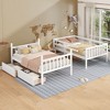 NicBex Twin over Twin Bunk Bed Wooden Bed Frame with 2 Drawers, Ladder and Full Length Guardrail, Space Saving, No Box Spring Required - 2 of 4