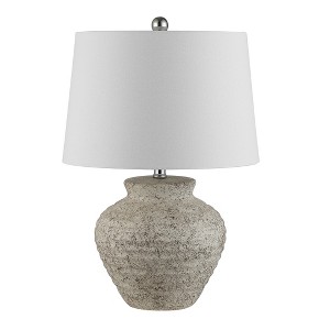 Ledger Ceramic Table Lamp - Light Grey - Safavieh. - 1 of 3