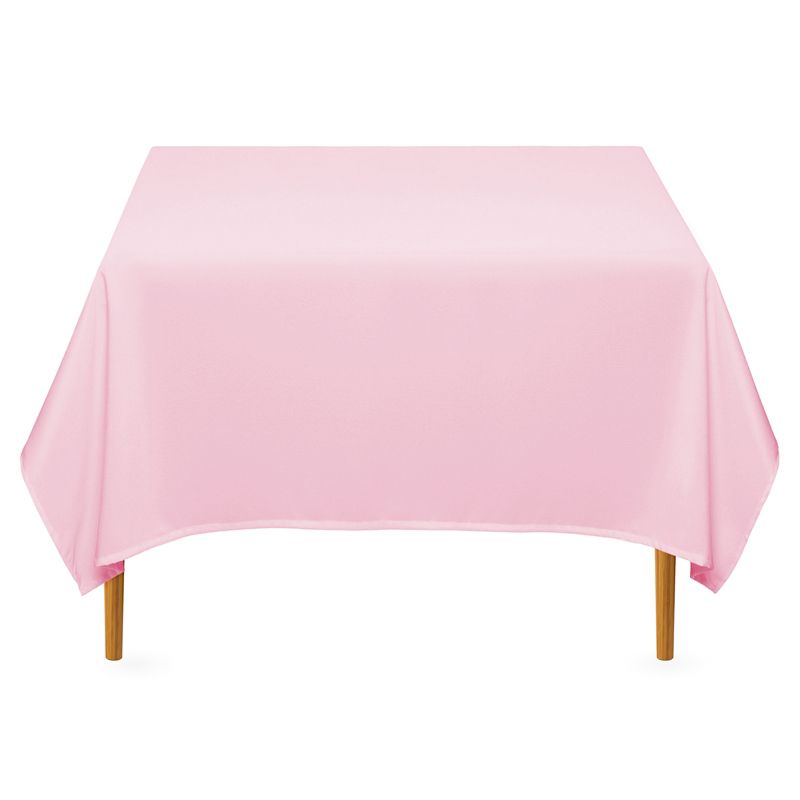 Lann's Linens 10-Pack Polyester Fabric Tablecloth for Wedding, Banquet, Restaurant - 54 Inch Square, 1 of 5