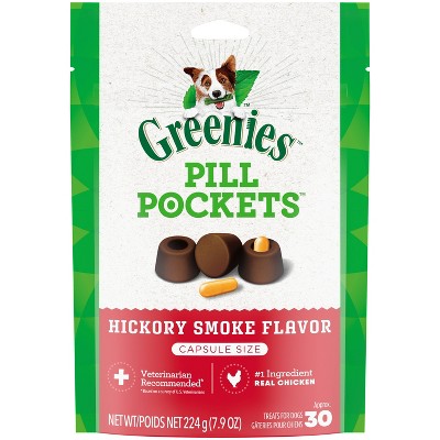 Greenies Pill Pockets Capsule Size Hickory and Chicken Flavor Chewy Dog Treats