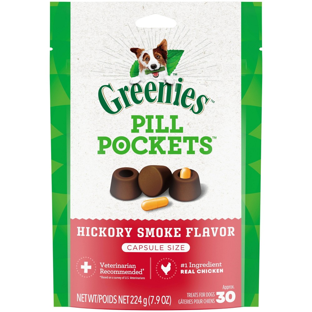 UPC 642863101274 product image for Greenies Capsule Size Pill Pockets Chicken Hickory Smoke Flavor Chewy Dog Treats | upcitemdb.com