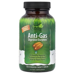 Irwin Naturals Anti-Gas Digestive Enzymes™, 45 Liquid Soft-Gels - 1 of 4