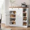 GustoWave Shoe Storage Cabinet with Doors and Drawers, 42'' Tall Shoe Cabinet with 3 Adjustable Shelves, 4-Tier Shoes Rack Organizer Cabinet - 4 of 4