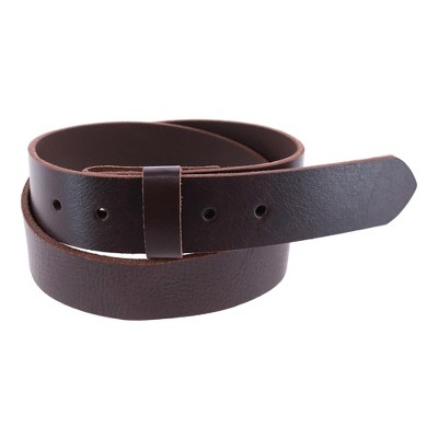 Mens leather belt no buckle best sale