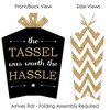 Big Dot of Happiness Gold - Tassel Worth The Hassle - Table Decorations - Graduation Party Fold and Flare Centerpieces - 10 Count - 2 of 4