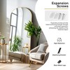 Vynxaria Wooden right angled arched golden full-length mirror with stand 71*31*1in Bathroom Vanity Mirror for Bedroom,Living/Dressing Room - 3 of 4