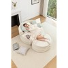 Runesay Modern Oversized Round Lazy Lounge Sofa with 5 Pillows and Ottoman - 4 of 4