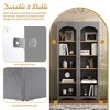 NicBex 2-Piece 72"H Vintage Bookcase Set with Adjustable Shelves, Free Standing 5 Tier Wood Grain Bookshelves, Farmhouse Two-Tone Storage Cabinet - 4 of 4