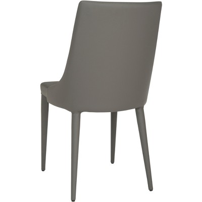 Summerset Gray PU Leather Upholstered Side Chairs with Metal Frame, Set of 2