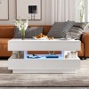 Multi-Functional Modern Lift-Top Coffee Table with Hidden Storage and Drawers,High-Gloss Center Table for Compact Living Spaces-Maison Boucle - 3 of 4