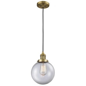 Beacon - 1 Light Cord Hung Mini Pendant In Industrial Style-11.5 Inches Tall and 8 Inches Wide - 1 of 1