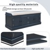 Lyngins Storage Bench with 4 Doors and Adjustable Shelves,Shoe Bench with Removable Cushion,Entryway Bench for Living Room,Bedroom - 4 of 4