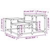 vidaXL Black Engineered Wood Coffee Table - Square Sofa Center Table with Metal Frame - 4 of 4