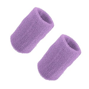 Unique Bargains Wrist Sweat bands Wristbands for Sport Wrist Wraps Absorbing Cotton Terry Cloth 3.15"x3.94" 1 Pair - 1 of 4
